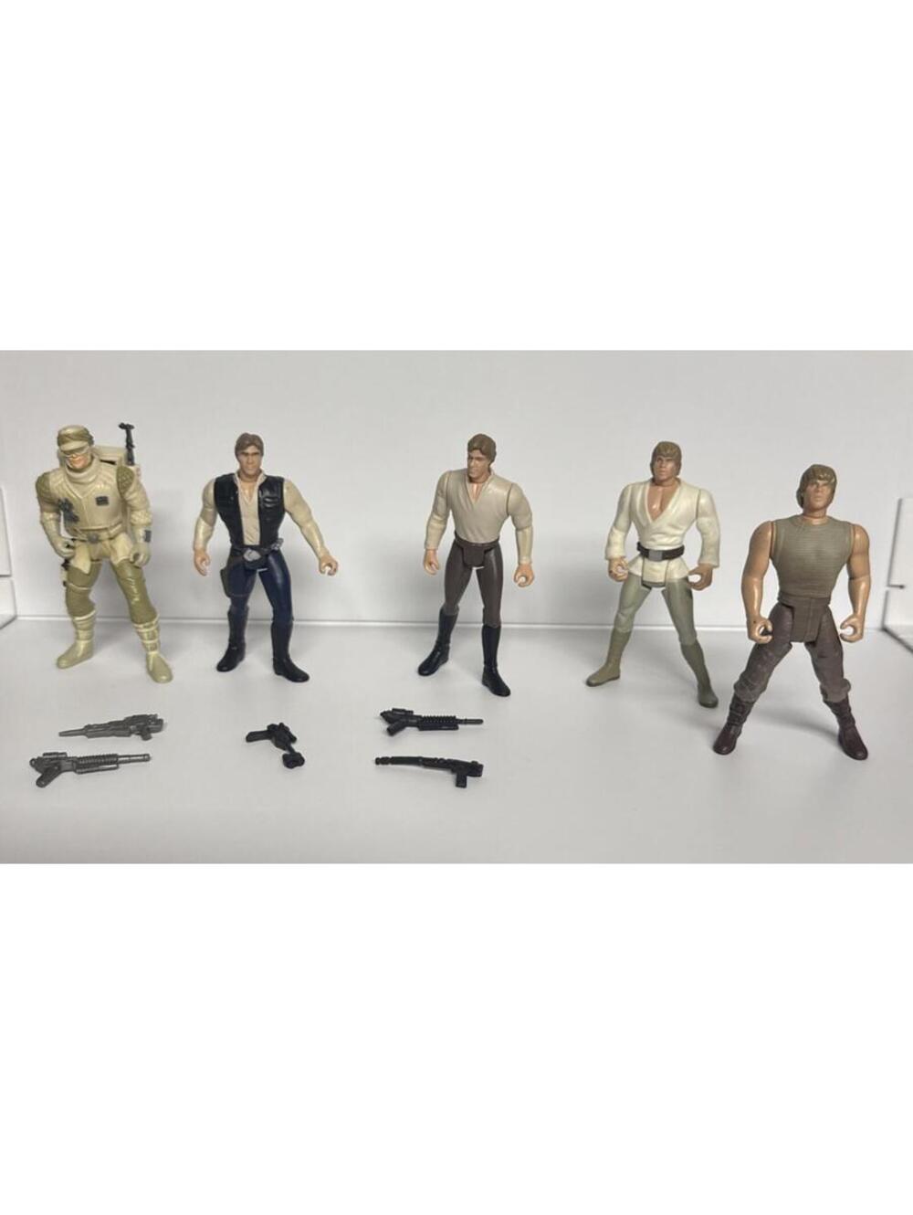 Lot 5 Vintage 1990s Kenner Star Wars Action Figure Toys Han